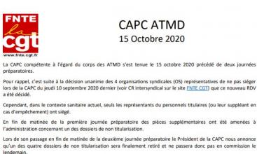 Compte-rendu de la CAPC des ATMD du 15 octobre 2020
