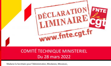 Déclaration Liminaire CTM du 28 mars 2022