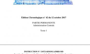 INSTRUCTION N° 13472/ARM/SGA/DRH-MD fixant les dispositions applicables aux chefs d'équipe du ministère des armées. Du 3 août 2017