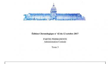 INSTRUCTION N° 312130/ARM/SGA/DRH-MD relative aux dispositions particulières applicables aux techniciens à statut ouvrier. Du 3 août 2017