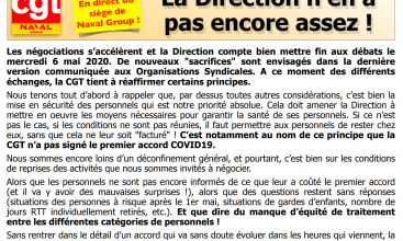 site fnte cgt Naval Group accord n°2 sur la reprise d’activité : La Direction n’en a pas encore assez !