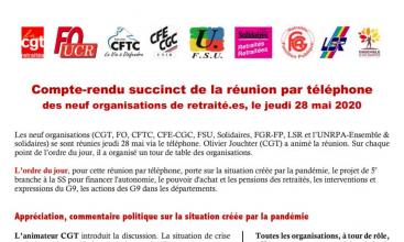 Compte-rendu succinct de la réunion par téléphone des neuf organisations de retraité.es,