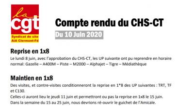 2020 06 03 syndicat AIA Clermont Ferrand CR ET DL CHSCT