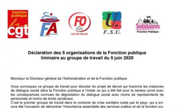 Les 5 organisations syndicales ont quitté la séance après la lecture de la déclaration.
