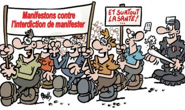 Liberté de manifester : la santé oui ! Le bâillon non !