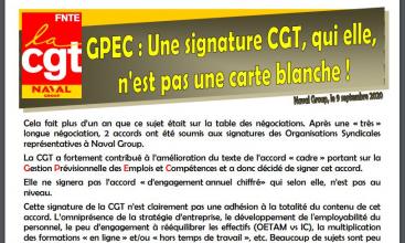 Naval Group - GPEC une signature CGT, qui elle, n'est pas une carte blanche !