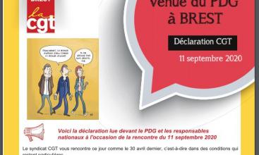 Syndicat Arsenal de Brest - Venue du PDG de Naval Group du 11/09/2020