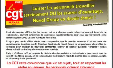 Naval Group - Tract rentrée 2020