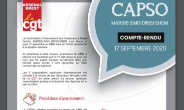 CAPSO MARINE-DIRISI-SIMU-SHOM du 17/09/2020 - Compte-rendu et Déclaration liminaire
