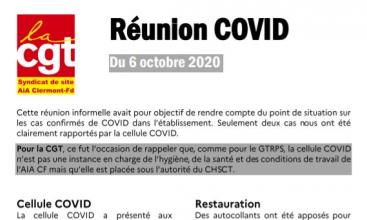 Syndicat de site AIA Clermont Ferrand - Compte-rendu réunion COVID du 06/10/2020