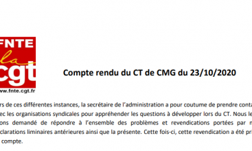 Comité technique du CMG de TOULON du 23 octobre 2020