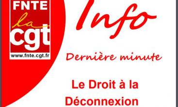 Info dernière minute- Droit à la déconnexion