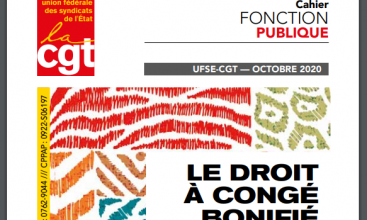 Cahier Fonction Publique -  USFE-CGT - Octobre 2020 - Le droit à congés bonifiés