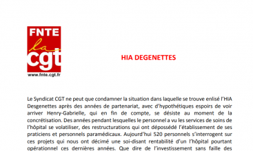 Tract fédéral concernant l'HIA Degenettes