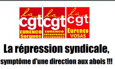 EURENCO  -  La répression syndicale, symptôme d'une direction aux abois !!!