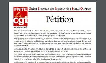 Pétition UFPSO - TSO anciens
