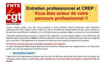 Entretien professionnel et CREP : Vous êtes acteur de votre parcours professionnel !!