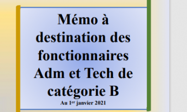 Triptyque Fonctionnaires Catégorie B Administratifs et Techniques 2021