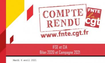 Réunion sur l'IFSE et le CIA - Bilan 2020 et Campagne 2021 