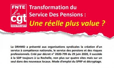 Expression Fédérale Transformation du Service Des Pensions : Une réelle plus value ?