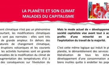 LA PLANÈTE ET SON CLIMAT  MALADES DU CAPITALISME