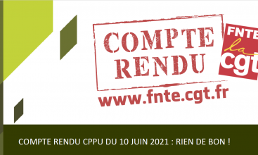 Déclaration liminaire et compte-rendu de la CCPU du 10 juin 2021.