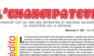 SYNDICAT CGT DU VAR DES RETRAITÉS ET ANCIENS SALARIÉS DU MINISTÈRE DE LA DÉFENSE - L'EMANCIPATEUR - Juin 2021