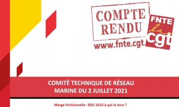 Déclaration Liminaire et Compte-Rendu du Comité Technique de Réseau MARINE du 2 juillet 2021