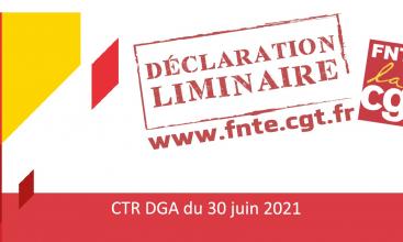 Déclaration liminaire du CTR DGA du 30 juin 2021