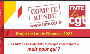 Projet Loi de Finances 2022 - Compte rendu