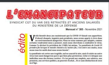 Syndicat retraités du Var - Journal l'Emancipateur Novembre 2021