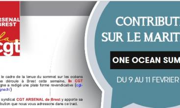 Tract Arsenal de Brest : CONTRIBUTION SUR LE MARITIME ONE OCEAN SUMMIT DU 9 AU 11 FEVRIER 2022