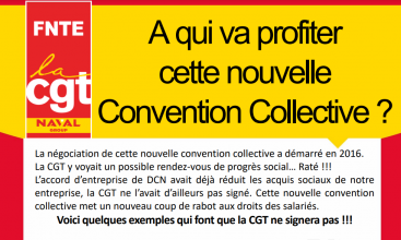 Tract FNTE NAVAL-GROUP : CONVENTION COLLECTIVE DE LA MÉTALLURGIE - A qui va profiter cette nouvelle Convention Collective ?