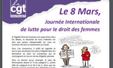 Le 8 mars, Journée Internationale de lutte pour le droit des femmes - Tract Fédéral