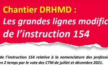 Tract FNTE : Chantier DRHMD : Les grandes lignes modificatives de l’instruction 154.