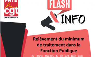 Flash Info - Relèvement du minimum Fonction Publique