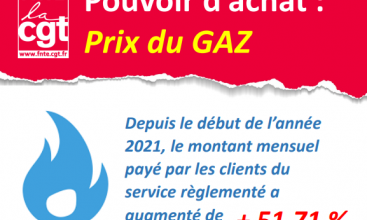 Tract FNTE : Pouvoir d'achat : Prix du gaz.