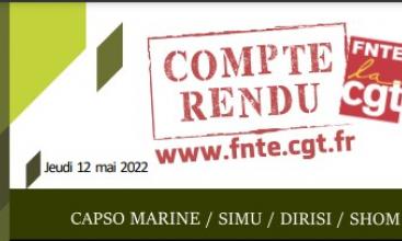 Déclaration Liminaire et Compte-Rendu de la CAPSO MARINE-SIMU-DIRISI-SHOM du 12 mai 2022.