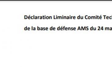 Déclaration liminaire du CT BdD ANGERS, LE MANS, SAUMUR du 24 mai 2022.