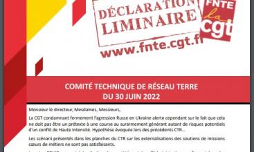 CTR Terre du 30/06/2022 - Déclaration Liminaire