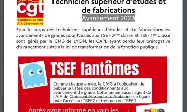 Syndicat AIA Clermont Ferrand - TSEF - Avancement 2023