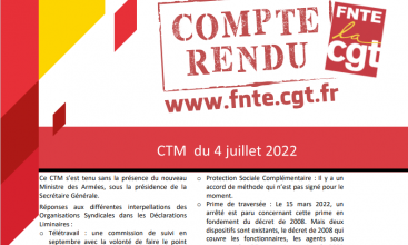 Compte-Rendu et Déclaration Liminaire CTM du 4 juillet 2022