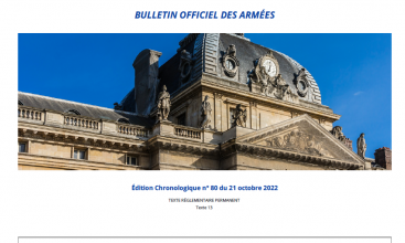 Instruction n°0001D22017427 modifiant l'instruction n°0001D22009111/ARM/SGA/DRH-MD relative au classement en 2 groupes des fonctions des Agents Techniques du MinDef au regard de leur indemnité de fonctions, de sujétions et d'expertise.