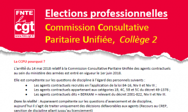 Elections Professionnelles 2022 - Profession de foi CCPU Collège 2