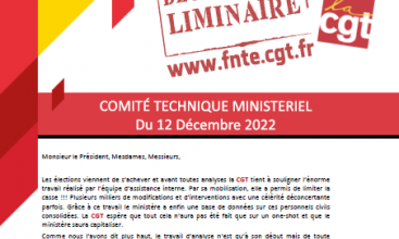 CTM du 12 décembre 2022 Déclaration liminaire