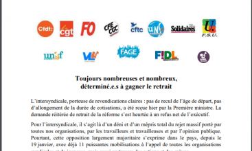Communiqué intersyndical du 06 avril 2023 Toujours nombreuses et nombreux, déterminé.e.s à gagner le retrait