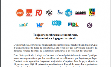 Communiqué intersyndical du 06 avril 2023 Toujours nombreuses et nombreux, déterminé.e.s à gagner le retrait