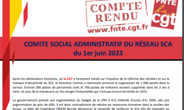 Comité Social Administratif de Réseau SCA du 1er juin 2023.