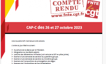 Déclaration Liminaire et Compte Rendu de la CAPC des 26 et 27 octobre 2023.