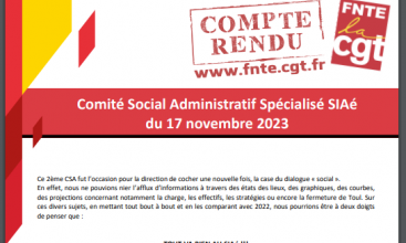 Déclaration Liminaire et Compte Rendu du CSA S SIAé du 17 novembre 2023.